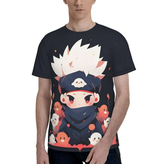 Gojo Satoru Men's T Shirts Cartoon Graphic Short Sleeve Tees Novelty Casual Unisex Adults Tee Shirt Tops