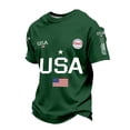 thumbnail image 3 of XAOFW Boy's T-Shirts Short Sleeve Crew Neck Letter Print Kids 250Th Anniversary T Shirts Leisure Wear Comfort Fit Tee Shirts Holiday Vacation Soft Comfortable Children Top, 3 of 3