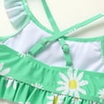 thumbnail image 6 of Happy Town Baby Girl Swimsuit Ruffle Two Pieces Swimwear Toddler Girl Rash Guard Beach Bikini Bathing Suit, 6 of 8