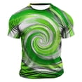 thumbnail image 2 of Mens Camisas de Manga Corta Impresión Casual Deportes Cuello Redondo Blusa, Poliéster Ligero para la Primavera Verano Al Aire Libre Uso Diario, 2 of 4