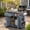 Gray, variant on DTTRA 41.9" Solid Wood Outdoor Kitchen Island Cart with Extendable Stainless Steel Top, Rolling BBQ Grill Prep Table with Drawers, Propane Tank Cabinet, Spice Rack & Wheels for Patio Backyard, Gray