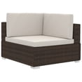 thumbnail image 2 of vidaXL Chaises d'Angle Sectionnelles 2 Pcs avec Coussins en Rotin Synthétique Brun, 2 of 3