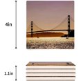 thumbnail image 3 of FMSHPON Golden Gate Bridge Set of 8 Coaster for Drinks, Absorbent Ceramic Stone Coasters Cup Mat with Cork Base for Home Kitchen Room Coffee Table Bar Decor, 3 of 4