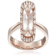 thumbnail image 1 of Limited Time Sale: 1.25 Carat Peach Pink Morganite and Diamond Engagement Ring in 10k Rose Gold, 1 of 2