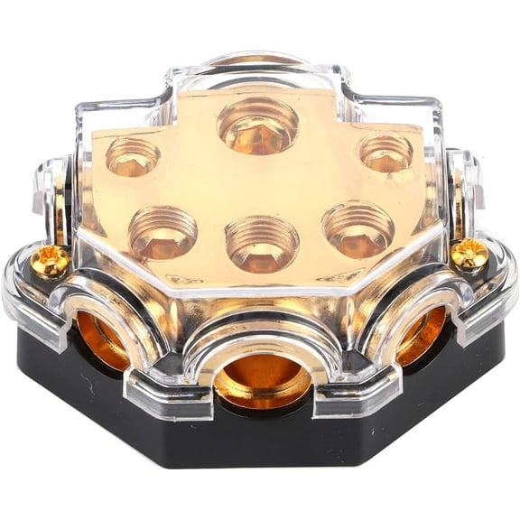 Absolute PD-150G 0-2-4 Gauge 1 in 5 Ways Out Power Splitter Distribution BlockAbsolute PD-150G 0-2-4 Gauge 1 in 5 Ways Out Power Splitter Distribution Block