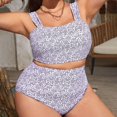 thumbnail image 4 of Aayomet Womens Bathing Suits Swimsuit Multi Color Solid Color Big Size Swimsuit Knitted Swimsuit (Purple, XXXXL), 4 of 5