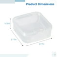 thumbnail image 3 of 100 Pcs Mini Clear Plastic Container, 2.2 x 2.2 x 0.8 in Square Organizer with Lid, Stackable Small Parts Container for Beads Jewelry Art Crafts, 3 of 6