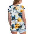 thumbnail image 4 of Eres Más Que una Camisa de Puntuación de Prueba Sexy de Manga Corta Lentejuelas Suelta Camisa de Blusa con Cuello en V, Poliéster, 4 of 9