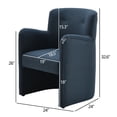 thumbnail image 6 of 24" Wide Modern Dining Chair Performance Fabric Upholstered Dining Armchair for Kitchen Dining Room Living Room (Indigo), 6 of 11