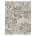 thumbnail image 3 of Tropea Woodbury Casual Tropical Floral Gray Ivory Premium Flatweave UV Resistant Indoor Outdoor Area Rug, 8x10, 3 of 4