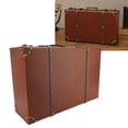 thumbnail image 1 of Retro Suitcase, Delicate Handle Alloy Latch Mini Vintage Suitcase  for Home Travel Go Out, 1 of 7