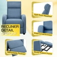thumbnail image 3 of Homall Fabric Recliner Chair Adjustable Modern Home Single Armrest Chair with Thick Cushion, Blue, 3 of 6