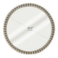 Crystal Art Gallery 24" x 24" Circle Wooden Beaded Frame Wall Mirror Set of 1