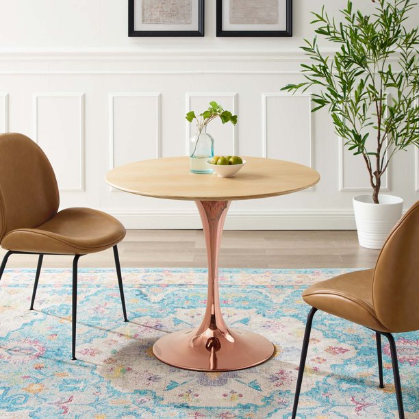 Modway Lippa 36 Wood Dining Table In Rose Natural Com Modway Lippa 36 Wood Dining Table In, Modway Lippa 36 Dining Table