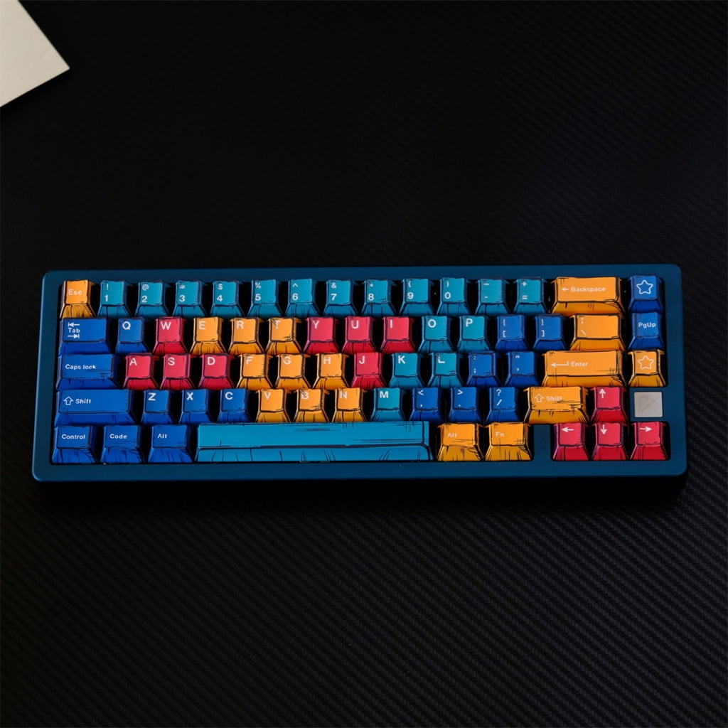 151Keys Palette Comics Keycap Original Profile PBT Dye Subbed Keycaps for Switches Mechanical Keyboards