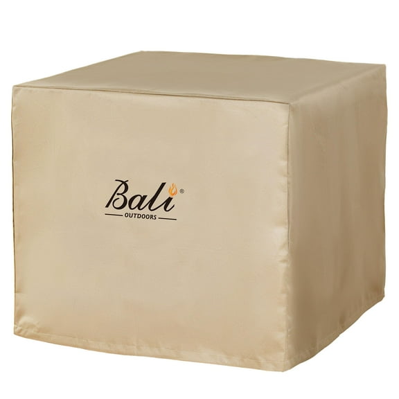 BALI OUTDOORS 28 Inch Square Durable Fire Pit Cover, Brown