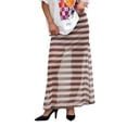 thumbnail image 2 of Women's Mesh Polka Dots Skirts Elastic Waist Semi See Through Skirt for Streetwear Coffee & S, 2 of 8