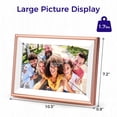 thumbnail image 3 of ELIME 10.1 inch WiFi Frameo Digital Picture Frame - 16GB Storage, 1280x800 IPS Touch Screen, MicroSD, 3 of 7