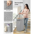 thumbnail image 6 of 90L Laundry Sorter Laundry Basket with Wheels Rolling Laundry Hamper with Removable Liner Dove Grey, 6 of 7