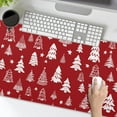 thumbnail image 3 of Red White Christmas Mouse Pad 35.4 X 15.7 Inch XXL Xmas Tree Holiday Extended Large Gaming Mousepad Keyboard Desk Mat Non-Slip Rubber Base Stitched Edges for Home Office, 3 of 6