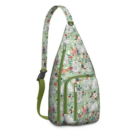Funny Paw Sling Backpack - Whimsical Dog Print Crossbody Bag  Perfect Gift for Pet Owners
