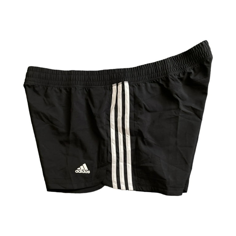 Adidas Women's Elastic Waist Pacer Stripe Woven Training Shorts
