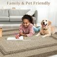 thumbnail image 4 of Garvee 10'x13' Printed Braided Rugs Farmhouse Bordered Carpet, Machine Washable Indoor Area Rug Non-Slip Low Pile Rugs for Living Room Bedroom Home Decor, Natural, 4 of 9