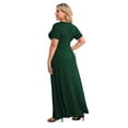 thumbnail image 5 of POSESHE Women Plus Size V Neck Short Sleeve Evening Dress, Elegant Party Maxi Dress, 5 of 5