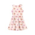 thumbnail image 4 of Ruyang Toddler Girls Midi Dresses Bow Print Crewneck A Line Swing Dresses Summer Cute Casual Beach Sleeveless Tank Dresses, 4 of 4