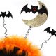 thumbnail image 2 of Diadema de murciélago de lentejuelas de Halloween, diadema mullida para disfraz de fiesta (naranja), 2 of 3