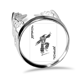 thumbnail image 1 of Black Joker Playing Cards pattern Anillo de compromiso de boda de amor ajustable Unbranded M, 1 of 3