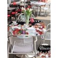 thumbnail image 4 of Outdoor Tablecloth with Umbrella Hole and Zipper, Black Christmas Round Table Cloth 54 Inch Waterproof Tablecloth, Santa Snowman Snowflake Gifts Elk Picnic Table Cover for Patio Camping, 4 of 7