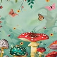 thumbnail image 6 of WYYP Mushrooms Flowers Butterfly Round Tablecloth 100% Polyester Fiber Full Width Single-Sided Printing White, 6 of 8