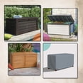 thumbnail image 7 of COVERS&ALL Patio Deck Box Cover - Heavy Duty 18 Oz Waterproof Outdoor Yard Cushion Storage Box Protection 100% Weather Resistant with Air Pockets and Drawstring. (63” W X 30”D x 28”H, Grey), 7 of 7