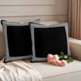 thumbnail image 3 of Pack of 2 Outdoor Pillow Covers 18x18 Inch Waterproof Black Geometric Throw Pillow Covers,Decorative Couch Pillow Shams Protectors Country Farm Traditional Chinese Tile Patio Cushion Pillowcases, 3 of 8