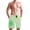 Light Pastel Watercolor, variant on Dailycode Men's Quick Dry Swim Trunks Beach Shorts Casual Summer Board Shorts with Pockets, Blue White Abstract Geometric Lines