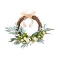 thumbnail image 3 of Corona de flores para la puerta de entrada, decoración de pared para bodas y celebraciones. Blanco, 3 of 9