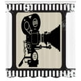 thumbnail image 3 of Ambesonne Movie Theater Shower Curtain, Film Frame Deisgn, 69"Wx84"L, Dark Taupe Beige Black, 3 of 3