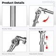 thumbnail image 3 of 2 Pairs Drum Brackets,Adjustable Mounting Holder Arm,Sturdy Metal Drum Replacement Stand,Reduce Vibration, 3 of 6