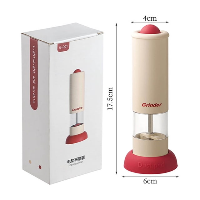 Molinillo de Pimienta | Molinillo de Especias Eléctrico Recargable Por Usb-C | Motor de Cobre con Núcleo Cerámico para Una Molienda Uniforme | Ajuste Continuo de Grosor | Cámara Transparente de 20 G