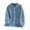 Blue #016, variant on Thick Plush House Coats for Women Winter Warm Button Down Fleece Pajama Tops Soft Fuzzy Lounge Shirts with Pockets Pink M
