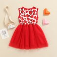 thumbnail image 4 of Gupgi Robe d'Été Sans Manches pour Petites Filles Saint-Valentin Robe Tutu Cœur, 4 of 7