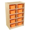 thumbnail image 2 of Vertical Storage with (10) Brown Trays, 2 of 3