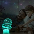 thumbnail image 5 of YSITIAN Basketball Night Light,3D Illusion Led Lamp , 16 Colors Dimmable with Remote Control Smart Touch, Best Christmas Birthday Gift for 3,4,5,6,7,8 Y E1116-499, 5 of 7
