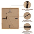 thumbnail image 4 of 8x10 Oak Wood Picture Frame with Real Glass & Mat for Room Display, 4 of 7