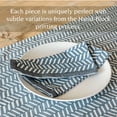 thumbnail image 3 of over&back Hand-Blocked Printed Cotton Cloth Napkins - Washable Napkins Set for Mixing, Matching, and Creating a Custom Home Decor Tablescape - Blue Herringbone, 3 of 11