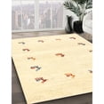 thumbnail image 2 of Ahgly Company Indoor Round Contemporary Golden Blonde Gold Solid Area Rugs, 6' Round, 2 of 6