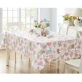 thumbnail image 4 of Newbridge Bella Rose Floral and Bird Postcard Print 60 x 84 inch Rectangle Vinyl Flannel Backed Tablecloth, 4 of 7