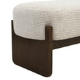 thumbnail image 6 of Piper Modern Upholstered Ottoman, Rectangular Bench with Solid Wood Legs, Beige, 6 of 8