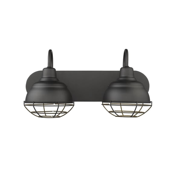 Neo-Industrial 2 - Light Matte Black / Black Wall Sconce